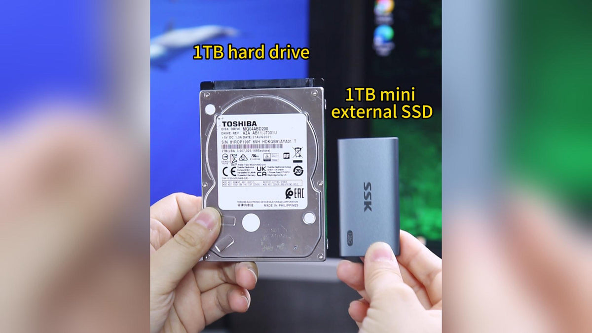 SSK 128GB Portable SSD External Hard Drive Solid State Drive up to 550MB/s