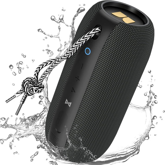 Oraolo S320 Bluetooth Speaker, Portable Bluetooth Speaker, 40W True Wireless Speaker,360° Stereo Sound Effect,IPX7 Waterproof Speaker, 32 Hour Playing Time,Suitable for Outdoor Speakers, Black