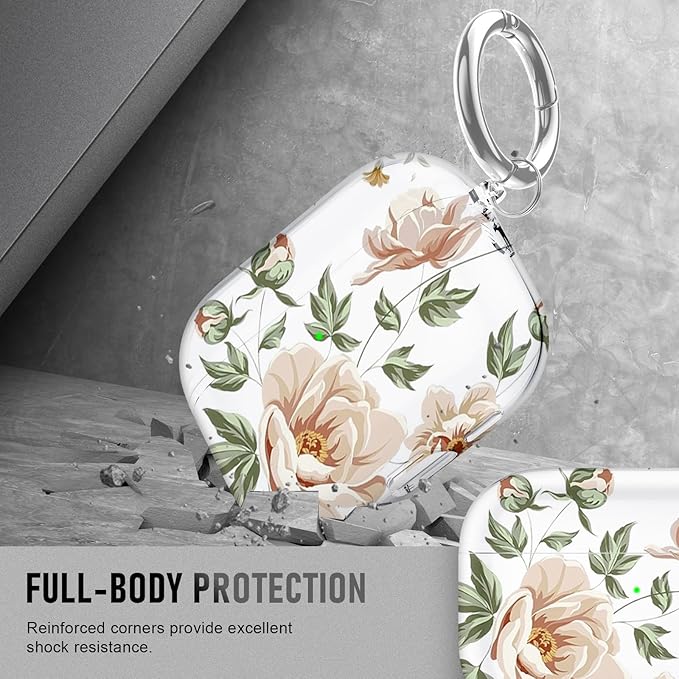 for AirPods Pro 3 Case (2025) with Cleaner Kit, Cute Soft Silicone Cover Compatible AirPods Pro 3rd Genera case with Keychain for Women Men with Keychain for Airpod Pro case(2025) Nude Rose