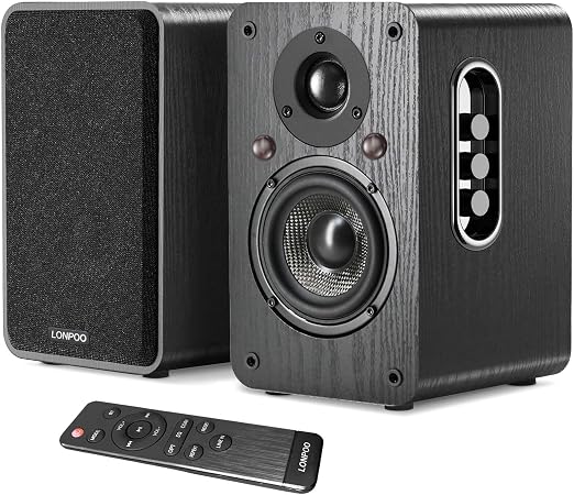 LONPOO Powered Bookshelf Speakers, 100W Near Field Studio Monitor with eARC