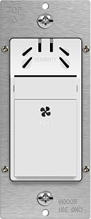 TOPGREENER Humidity Sensor Fan Switch for Ventilation, White, 1 Pack