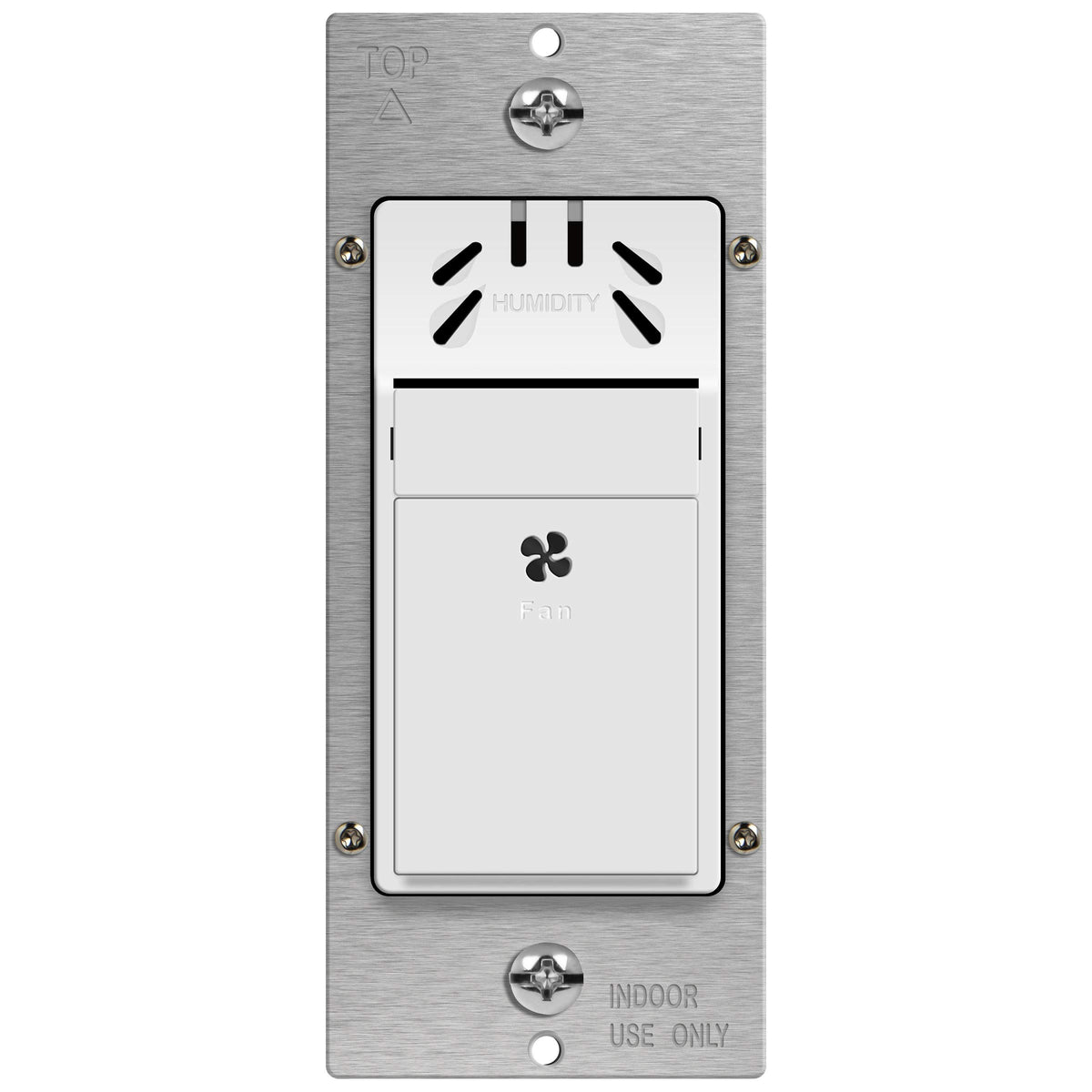 TOPGREENER Humidity Sensor Fan Switch for Ventilation, White, 1 Pack