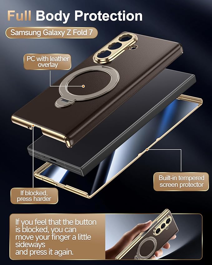 LeYi 2PCS SAM Z Fold 7 Case with Screen Protector