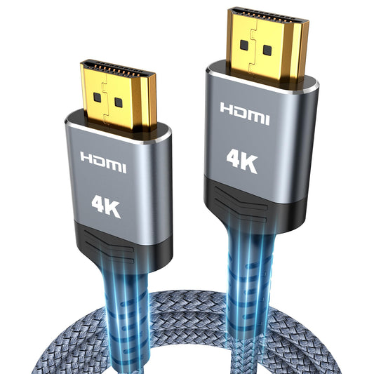 Highwings HDMI Cable 6.6 ft, 4K HDMI 2.0 HDR, Braided, ARC 3D HDCP 2.2