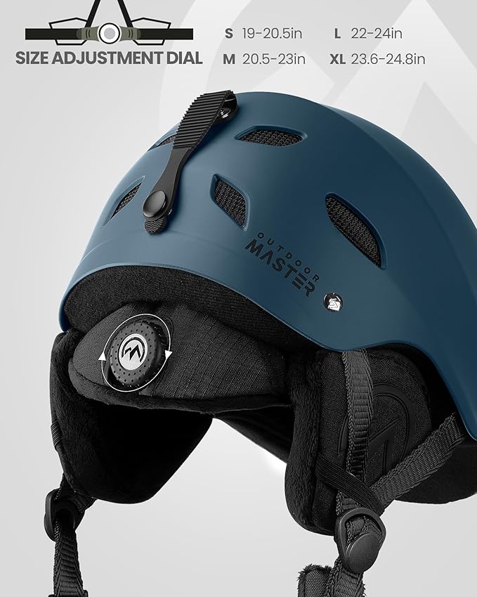 OutdoorMaster Kelvin Ski & Snowboard Helmet Set with Goggles for Men, Women & Youth