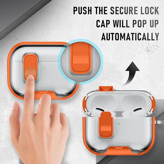 for AirPods Pro 3 Case (2025) with Phone Stand & Cleaner Kit, Cute Soft Silicone Cover for AirPods Pro 3rd Genera case with Keychain for Women Men with Keychain for Airpod Pro case(2025) Orange