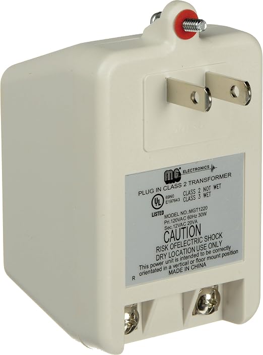 PWS-1220 12VAC 20VA Class II Power Supply AC Adapter UL 12V Transformer Plug with terminals