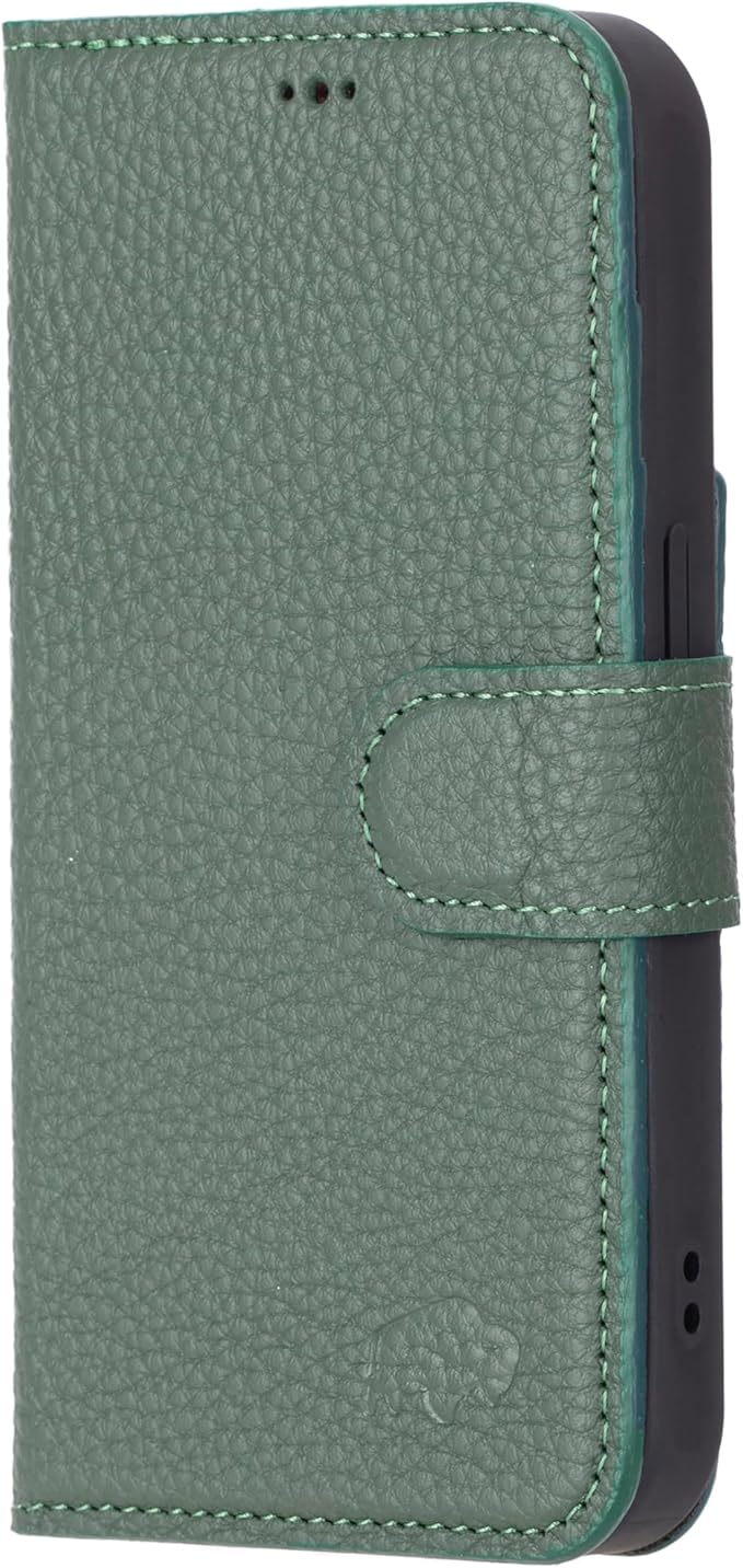 BLACKBROOK Case for iPhone 15 Pro Wallet Case for Men and Women, Carter Full Grain Leather 2-in-1 Set for MagSafe Charging, Cash, ID and 4 Card Slots with RFID, Compatible with iPhone 15 Pro