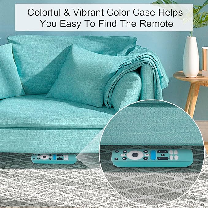 Glow Blue Remote Case for 2025 Onn Google TV Box 4K pro Remote, Silicone Sleeve Compatible with Onn Google TV Remote Washable an-ti Lost Anti-Slip Skin-Friendly