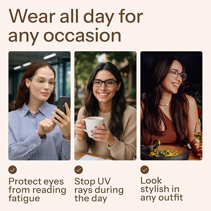 Gaoye 3.5 Professional Reading Glasses for All Day - Computer Readers with Blue Light Protection - Value Pack