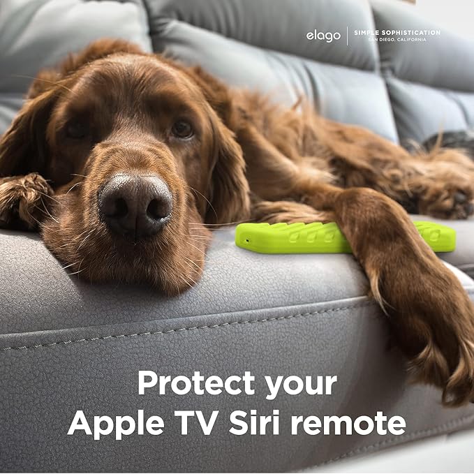 elago R3 Protective Case Compatible with 2022 Apple TV Siri Remote 3rd Generation, Compatible with 2021 Apple TV Siri Remote 2nd Gen - Great Grip, Shock Absorption, Drop Protection [Neon Yellow]
