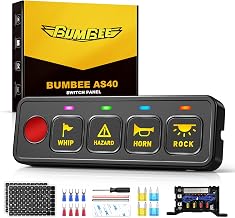 BUMBEE 4 Gang Switch Panel, Toggle Momentary Flash Strobe Relay System Box - Image 1