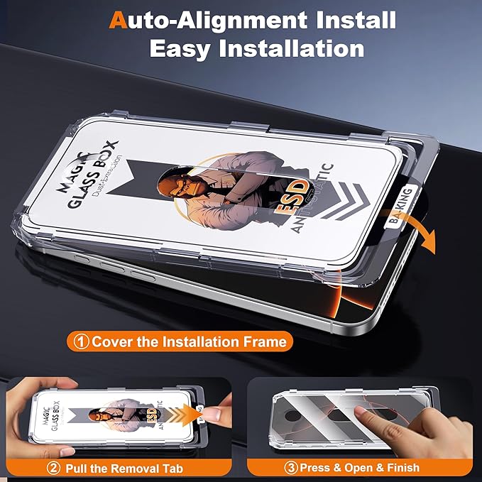 Compatible with iPhone 16 Pro Max Case and Tempered Glass Screen Protectors Rose