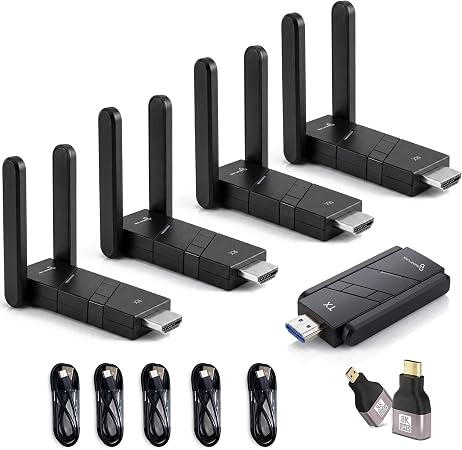 Wireless HDMI Transmitter and Receiver - 1TX+4RX Plug &Play