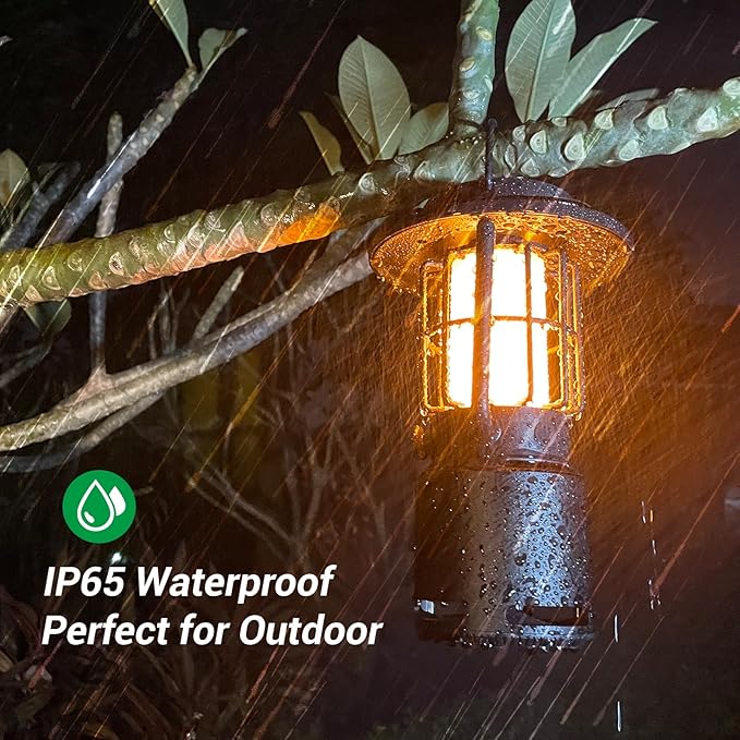 Outdoor Bluetooth Speaker, IP65 Waterproof Wireless Speaker with 3 Lights Modes, Outdoor Camping Portable Speaker Gift for Men Emergency, Hiking, Party (2 Pack)
