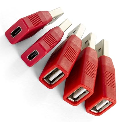 NTW USB Data Blocker/Charger Adapter - Secure Charging, Data Sync Protection, Juice Jacking Prevention - Charge Only (5PK) NUSBX-KDL-A3C2