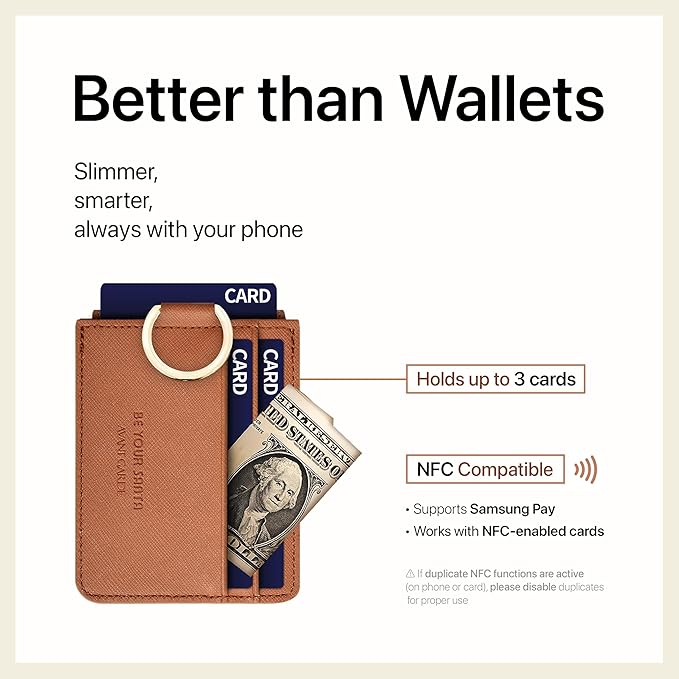 [BeYourSanta] Galaxy Z Flip 7 Case with Ring - Avant-Garde Handmade Saffiano Vegan Leather Case, Anti-Scratch Hinge Protection, Made in Korea (3 Pockets, Cream Beige)