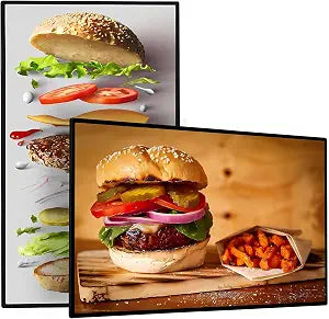 43 Inch Digital Signage Display, 4K UHD 1000 Nits Advertising Screen, Android 14.0 Wall Mount Digital Menu Board for Restaurants, Smart tv signage with 4GB RAM 64GB Storage, Smart Split Screen