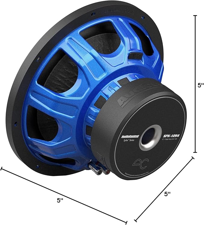 AudioControl Spike Series Car Audio 12" Subwoofer, Premium High-Fidelity, 500 Watt RMS/700 Watt Max, 4 Ohm