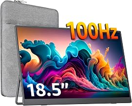 cocopar Portable Monitor IPS Travel Monitor with USB-C HDMI Portable Screen for Laptop MacBook Surface PC PS4/5 External Display with Kickstand, VESA Mountable, 18.5 Inch - Image 1