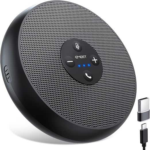 EMEET M1A USB Conference Speaker and Microphone, 360° Voice Pickup