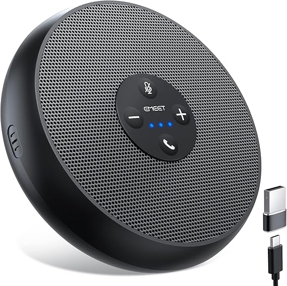 EMEET M1A USB Conference Speaker and Microphone, 360° Voice Pickup