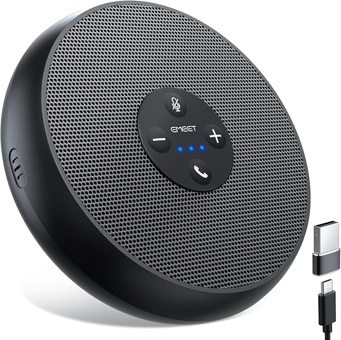 EMEET M1A USB Conference Speaker and Microphone, 360° Voice Pickup