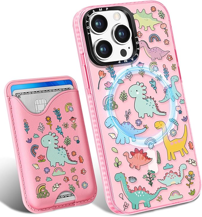 Toycamp for iPhone 13 Pro Max Case - Compatible with Magsafe Credit Card Holder Wallet Magnetic Cute Women Teen Girls Kawaii Girly Unique Animal Design Phone Cover for iPhone 13 Promax