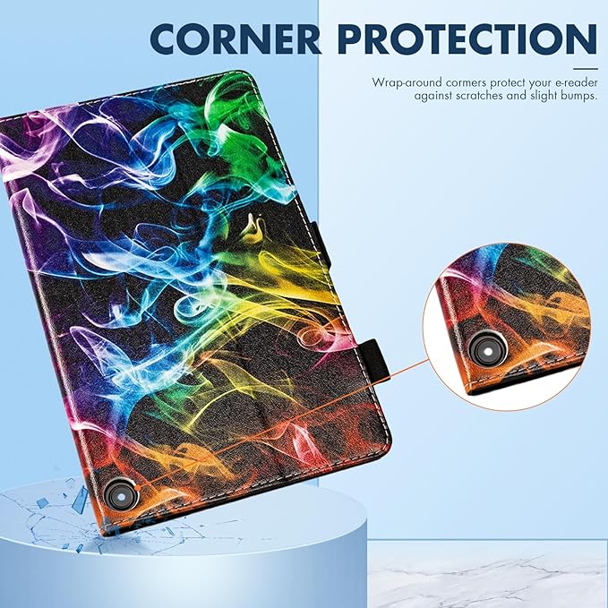 Dteck for Amazon Fire Max 11 Tablet Case 11" (13th Generation) 2023, PU Leather Shell TPU Back Cover Fold Stand Case with Auto Sleep Wake, Adjustable Viewing Angles, Cute Folio Slim Case, Colorful