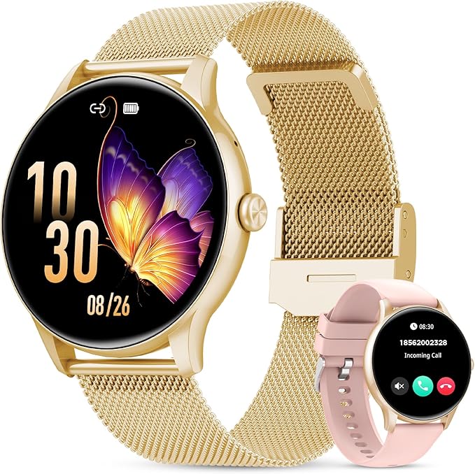Smart Watches for Women, 1.39" HD Health Fitness Tracker with Bluetooth Calling (Answer/Make Calls), 120+ Sports Modes, Timer, IP68 Waterproof Watch for Android/iPhone