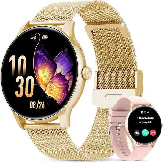 Smart Watches for Women, 1.39" HD Health Fitness Tracker with Bluetooth Calling (Answer/Make Calls), 120+ Sports Modes, Timer, IP68 Waterproof Watch for Android/iPhone