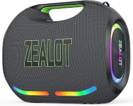 ZEALOT Loud Portable Bluetooth Speaker, 350W Max Wireless with LED Light, Dual Pairing, XBass, Bluetooth 5.3, 48000mAh, Outdoor Waterproof Speaker for Camping, Beach and Party - Image 1