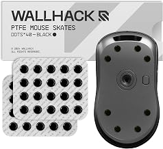 Wallhack PTFE Dot Mouse Skates | Premium Universal Skates for Gaming Mice | Ultra-Smooth Glide on Cloth & Glass Pads | Customize Speed & Control | Fast, Easy to Apply | Black 7mm x 7mm - Image 1
