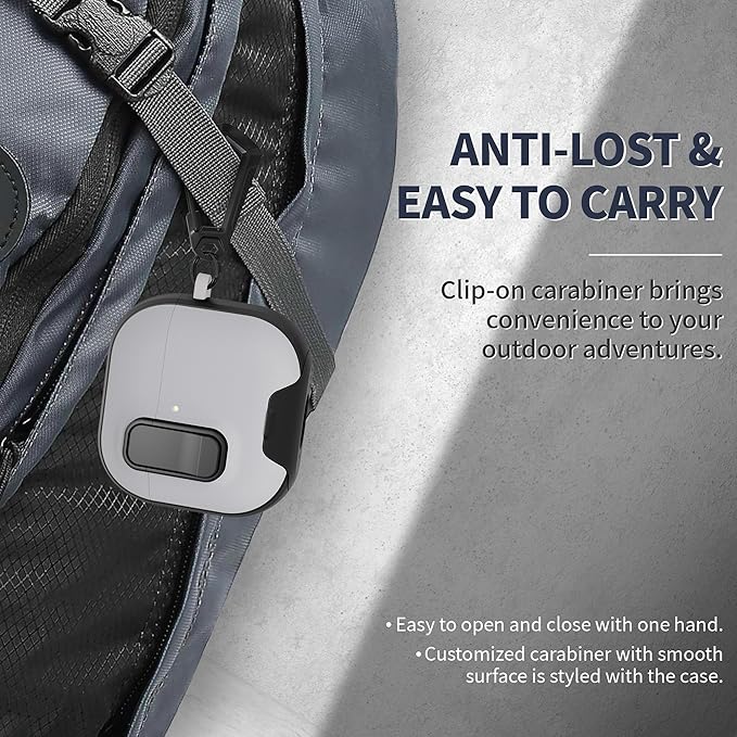 for AirPods 4 Case with Lock,TPU Leather Texture Protective Durability Anti-Lost & Shockproof Protective Cover Accessories with Cleaning Kit in Keychain for Apple AirPods 4 Generation (Black/Grey)