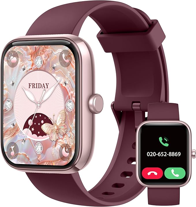 Smart Watch, 1.83'' Smartwatch Women Men Answer Make Calls, Alexa Fitness Watch, IP68 Waterproof Fitness Tracker Watch, Heart Rate Monitor, 100+ Sports Pedometer Watch, Timer for android & iOS Phone