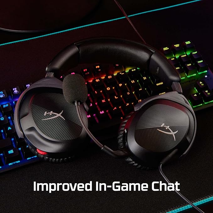 HyperX Cloud Stinger 2 – Gaming Headset, DTS Headphone:X Spatial Audio, Lightweight Over-Ear Headset with mic, Swivel-to-Mute Function, 50mm Drivers, PC Compatible, Black