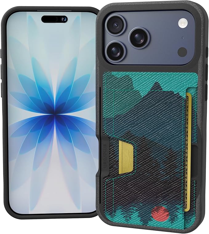 Smartish® iPhone 17 Pro Max Wallet Case - Wallet Slayer Vol. 2 [Slim + Protective] Credit Card Holder w/Kickstand - Drop Tested Hidden Card Slot Cover for Apple iPhone 17 Pro Max - Moving Mountains