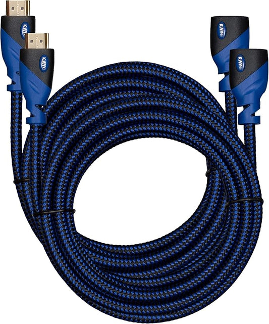 HDMI Extender - Male to Female, Extension Cable - 10 Feet (2-Pack) High-Speed HDMI Cable (2.0b) Supports: Ethernet, Audio Return, 4K, 3D, HD, 2160p, 18gbs, (Latest Version) HDCP 2.2 Compliant - 10ft
