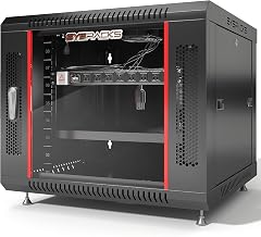9U Wall Mount Server Rack Cabinet – 19" Network Rack Enclosure, 18" Deep Data Rack Cabinet with Fan, PDU & Shelf for IT Equipment, Switches and Patch Panel - Image 1
