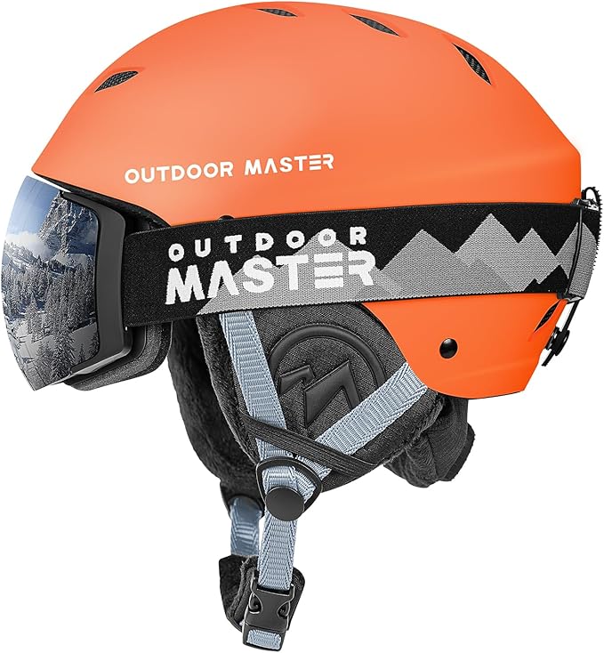 OutdoorMaster Kelvin Ski & Snowboard Helmet Set with Goggles for Men, Women & Youth