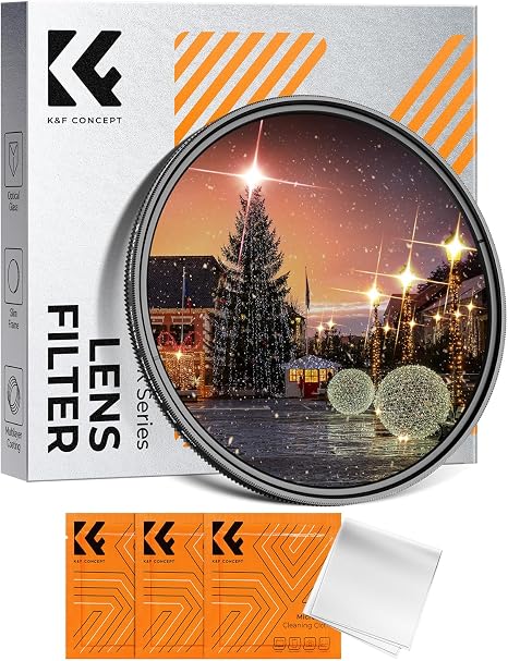 K&F CONCEPT 58mm Variable Star Starburst Filter 4 8 Points
