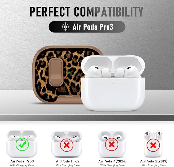 for AirPods Pro 3 Case (2025) with Phone Stand & Cleaner Kit, Cute Soft Silicone Cover for AirPods Pro 3rd Genera case with Keychain for Women Men with Keychain for Airpod Pro case(2025)