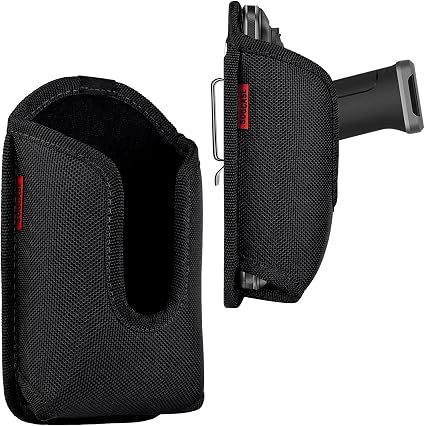 Scanner Holster Handle Series - Thick Quality, Large, Heavy Duty, Sturdy Metal Belt Clip, Durable, Pocket-Friendly, Compatible with Zebra Barcode, Black