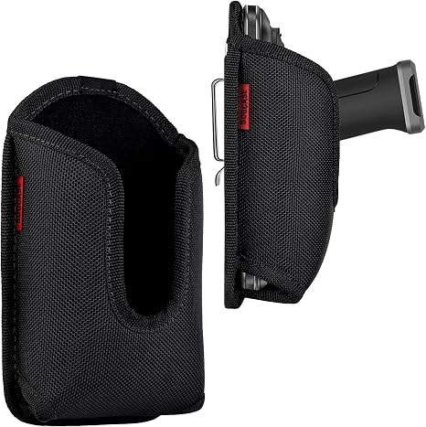 Scanner Holster Handle Series - Thick Quality, Large, Heavy Duty, Sturdy Metal Belt Clip, Durable, Pocket-Friendly, Compatible with Zebra Barcode, Black