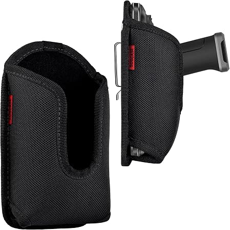 Scanner Holster Handle Series - Thick Quality, Large, Heavy Duty, Sturdy Metal Belt Clip, Durable, Pocket-Friendly, Compatible with Zebra Barcode, Black