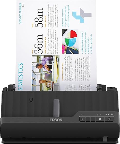 Epson Workforce ES-C220 Compact Document Scanner Duplex 20-pg ADF