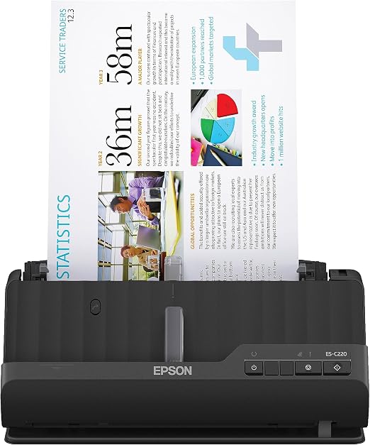 Epson Workforce ES-C220 Compact Document Scanner Duplex 20-pg ADF