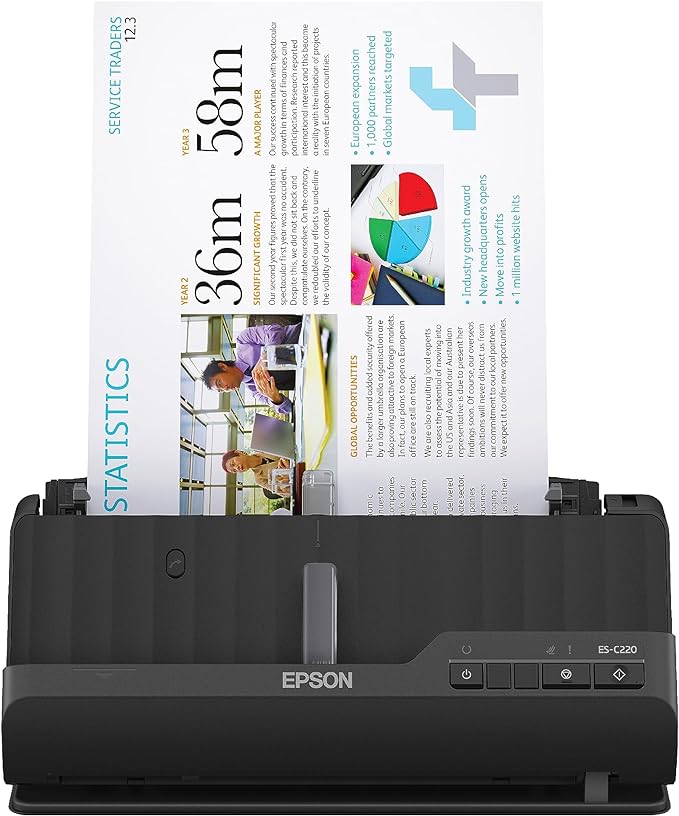 Epson Workforce ES-C220 Compact Document Scanner Duplex 20-pg ADF