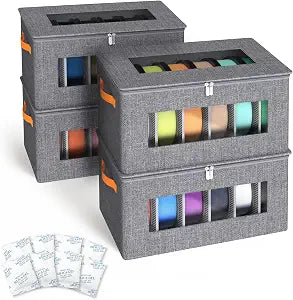 Eastherry 3D Printer Filament Storage Box, 4 Pack Organizer for 24 Spools
