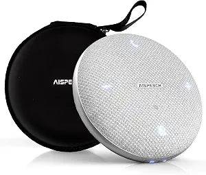 Conference Speaker and Microphone for Online Meetings and Remote Work, Gray